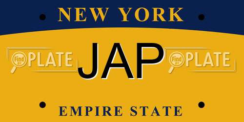 JAP New York License Plate