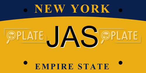 JAS New York License Plate