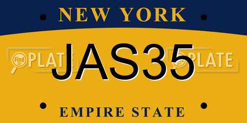 JAS35 New York License Plate