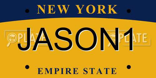 JASON1 New York License Plate