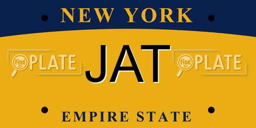 JAT New York License Plate