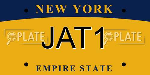 JAT1 New York License Plate