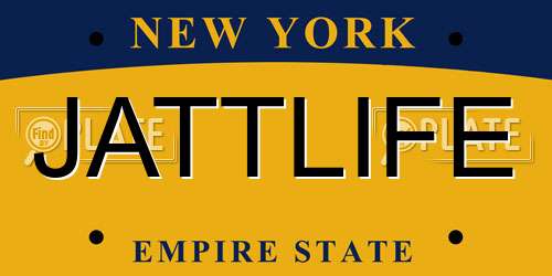 JATTLIFE New York License Plate
