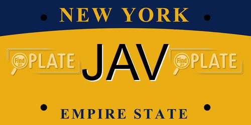 JAV New York License Plate