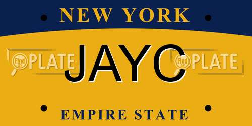JAYC New York License Plate