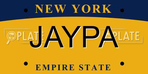 JAYPA New York License Plate