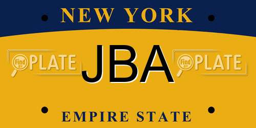 JBA New York License Plate