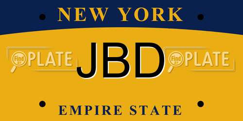 JBD New York License Plate