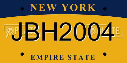 JBH2004 New York License Plate