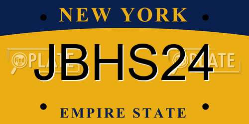 JBHS24 New York License Plate