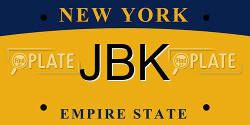 JBK New York License Plate