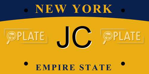 JC New York License Plate