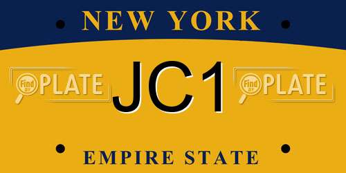 JC1 New York License Plate
