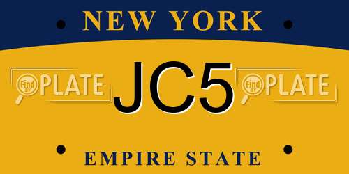 JC5 New York License Plate