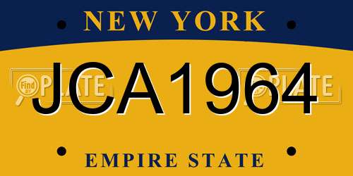 JCA1964 New York License Plate