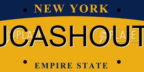 JCASHOUT New York License Plate