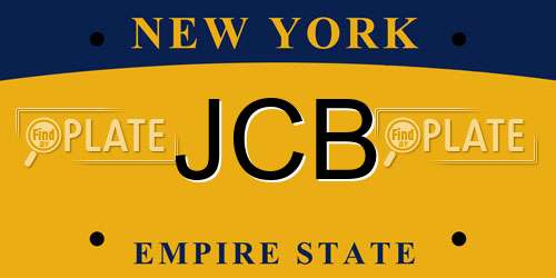 JCB New York License Plate