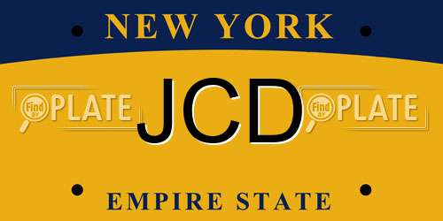 JCD New York License Plate