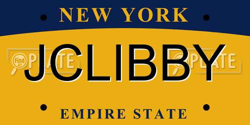 JCLIBBY New York License Plate