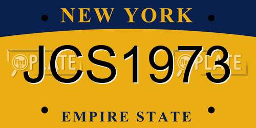 JCS1973 New York License Plate