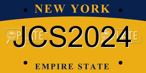 JCS2024 New York License Plate