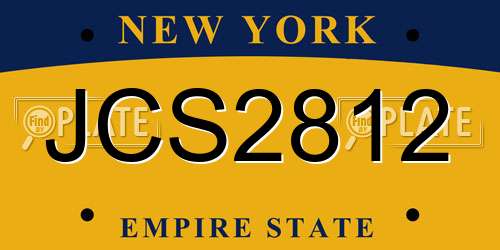 JCS2812 New York License Plate