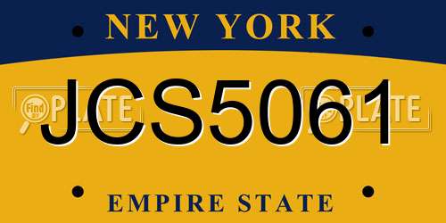 JCS5061 New York License Plate