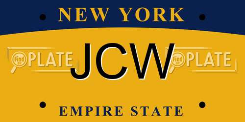 JCW New York License Plate