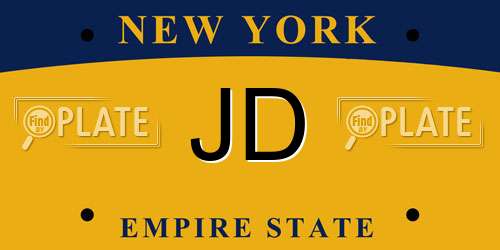 JD New York License Plate