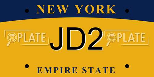 JD2 New York License Plate