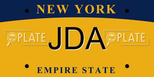 JDA New York License Plate