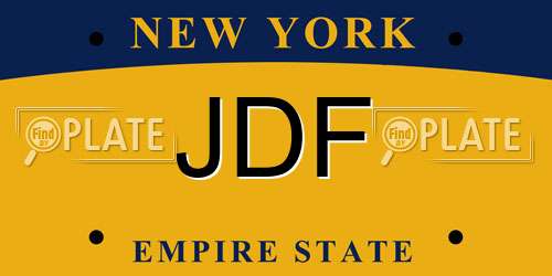 JDF New York License Plate