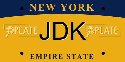 JDK New York License Plate