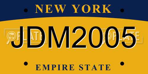 JDM2005 New York License Plate