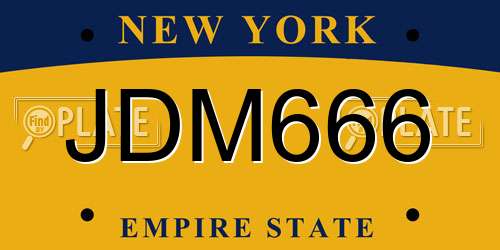 JDM666 New York License Plate