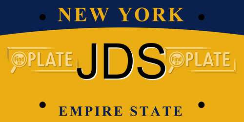 JDS New York License Plate