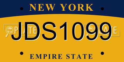 JDS1099 New York License Plate