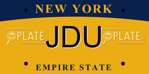 JDU New York License Plate