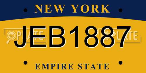 JEB1887 New York License Plate