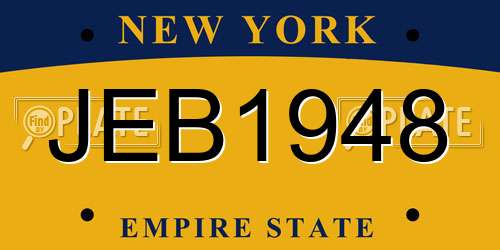 JEB1948 New York License Plate