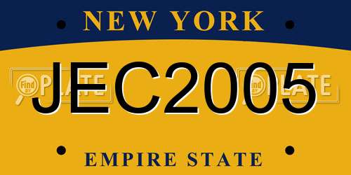 JEC2005 New York License Plate