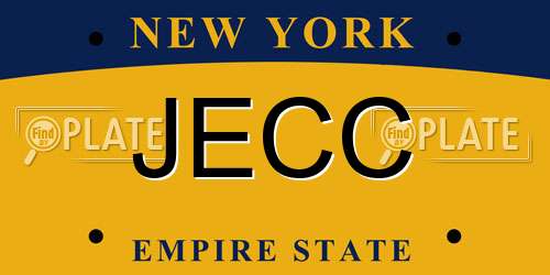 JECC New York License Plate