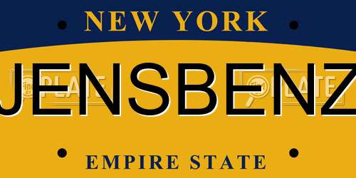 JENSBENZ New York License Plate