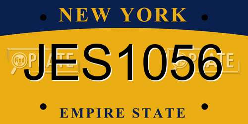 JES1056 New York License Plate