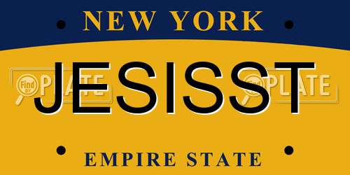 JESISST New York License Plate