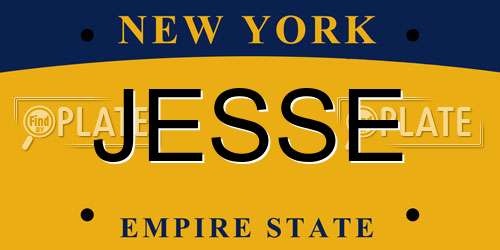 JESSE New York License Plate