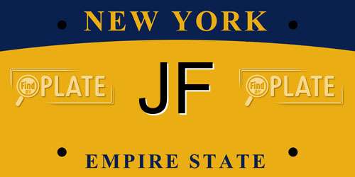 JF New York License Plate