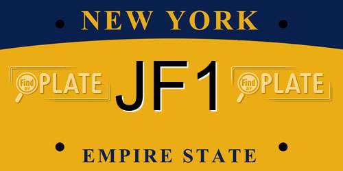 JF1 New York License Plate