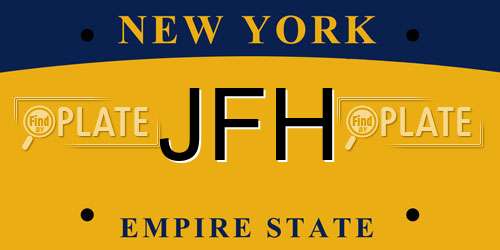 JFH New York License Plate