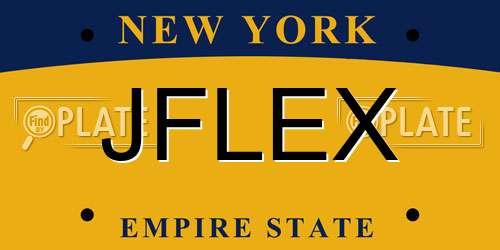 JFLEX New York License Plate